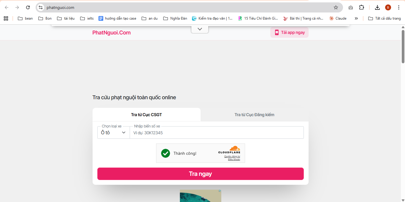 Tra cứu phạt nguội online 2026